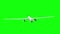 Military drone with missiles on a green screen