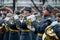 The Military Exemplary Band of the Honor Guard at the solemn event at the Tomb of Unknown soldier