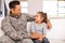 Military father daughter home