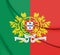 Military Flag of Portugal. 3D Illustration