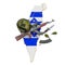 Military force, army or war conflict in Israel concept. 3D rendering
