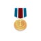 military gold medal. Vector illustration decorative design