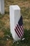 Military gravestone at the Battle of Little Bihorn cemetery.