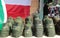 Military hats shown during a military Italian national meeting, Italy.