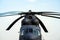 Military heavy helicopter closeup