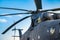 Military heavy helicopter closeup