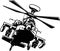 Military Helicopter detailed silhouette. isolated on a white background