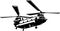 Military Helicopter detailed silhouette. isolated on a white background