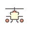 Military helicopter vector icon. 48x48 pixel perfect and editable stroke