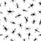 Military helicopters silhouettes seamless pattern. Vector EPS10.