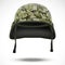 Military helmet with camo pattern vector