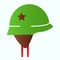 Military helmet flat icon. USA army helmet vector illustration isolated on white. Uniform gradient style design