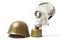 Military Helmet and Gas Mask