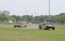 Military Humvee vehicles display