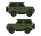 Military jeep icon illustrated in vector on white background