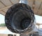 Military jet exhaust. Aircraft exhaust and nozzle detail. External view detailed