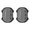 Military knee pads icon, gray monochrome style