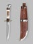 Military knife with scabbard