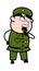 Military Man Cartoon wondering