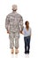 Military man and daughter