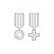 military medal icon. Element of military icon for mobile concept and web apps. Thin line icon for website design and development,