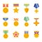 Military medals vector icon