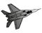 Military naval fighter jet aircraft, in flight, sharp vector Illustration