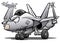 Military Naval Fighter Jet Airplane Cartoon Vector Illustration