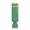 Military nuclear weapon icon cartoon vector. Missile bomb