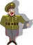 Military officer cartoon vector