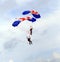 Military parachute jump celebration