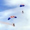 Military parachute jump celebration