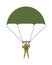 Military Parachutists Vector Illustration