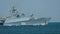 Military patrol warship in the sea