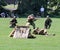 Military performing war time re-enactments