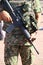 Military personnel holding assault rifle - Series 2