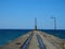 Military pier in the black sea in Abkhazia.