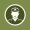 Military Police Officer Icon In Classic Portraiture Style