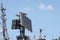 Military radar air surveillance on navy ship