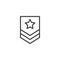 Military rank line icon