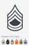 Military Ranks and Insignia. Stripes and Chevrons of Army