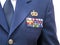 Military ribbons on jacket