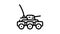 military robot line icon animation