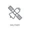 Military Satellites linear icon. Modern outline Military Satelli