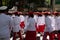 Military school students parade in the street during a tribute to Brazilian Independence Day in the city of Salvador, Bahia