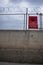 Military security zone, fence, sign, wall, Dogubayazit, Turkey, Middle East, mountain, Iranian border, driving, road