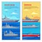 Military Ships Vertical Banners