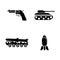 Military. Simple Related Vector Icons