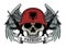 Military skull or patriot skull with ALBANIA flag Helmet