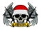 Military skull or patriot skull with INDONESIA flag Helmet